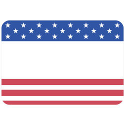 Avery® Adhesive Name Tags, American Flag, Stars & Stripes, 2-1/3