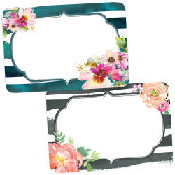 Avery Adhesive Name Tags Floral Watercolor Print 44607 Avery Com