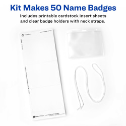 Avery Top Loading Hanging Style Name Badges 3 X 4 100 Badges 74459