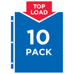 Top Load Clear Standard Weight Sheet Protectors 10 Document Protectors