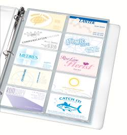 Avery Clear Business Card Pages Two Sided 3 Hole Punched Holds 20 Cards Each Pack Of 10 76009 Avery Com