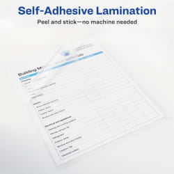 Avery Self Adhesive Laminating Sheets 2 Sheets 73602 Avery Com