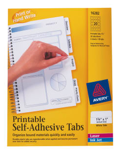 Avery® Ultra Tabs™, Mini Tabs, 1 x 1.5, 2-Side Writable, Assorted Pastel  Colors, 40 Tabs Per Pack, 3-Pack, 120 Self Adhesive Tabs Total (34778)