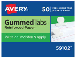 Avery Printable Tabs Self-Adhesive 1-1/4 Assorted Colors 96 Tabs (16281)