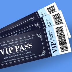 Custom 2.75 x 5.5 Event Ticket Printing - Order Now