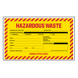 Free Hazardous Waste Label Template