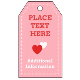 Red Hearts - Round Personalized Valentines Day Sticker Labels