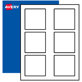 3 Printable Square Labels By The Sheet In 25 Materials Avery