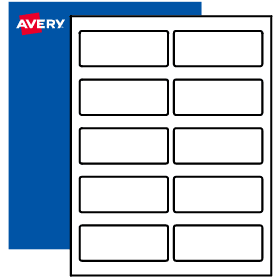 1 1 2 X 3 3 4 Blank Rectangle Labels Print To The Edge Avery