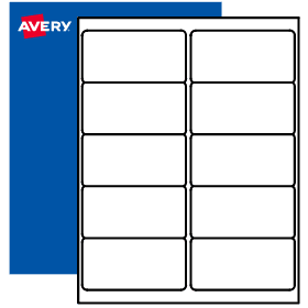 2 x 4 printable labels by the sheet in 25 materials avery