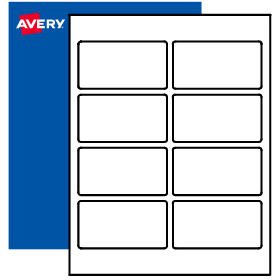 2 X 3 3 4 Blank Rectangle Labels Print To The Edge Avery