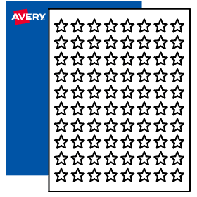 3 4 Printable Star Labels By The Sheet In 25 Materials Avery