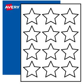 2 25 X 2 375 Printable Star Labels In 25 Materials Avery