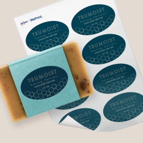 Oval Self Adhesive & Custom Printed Full Colour Sticky Labels 