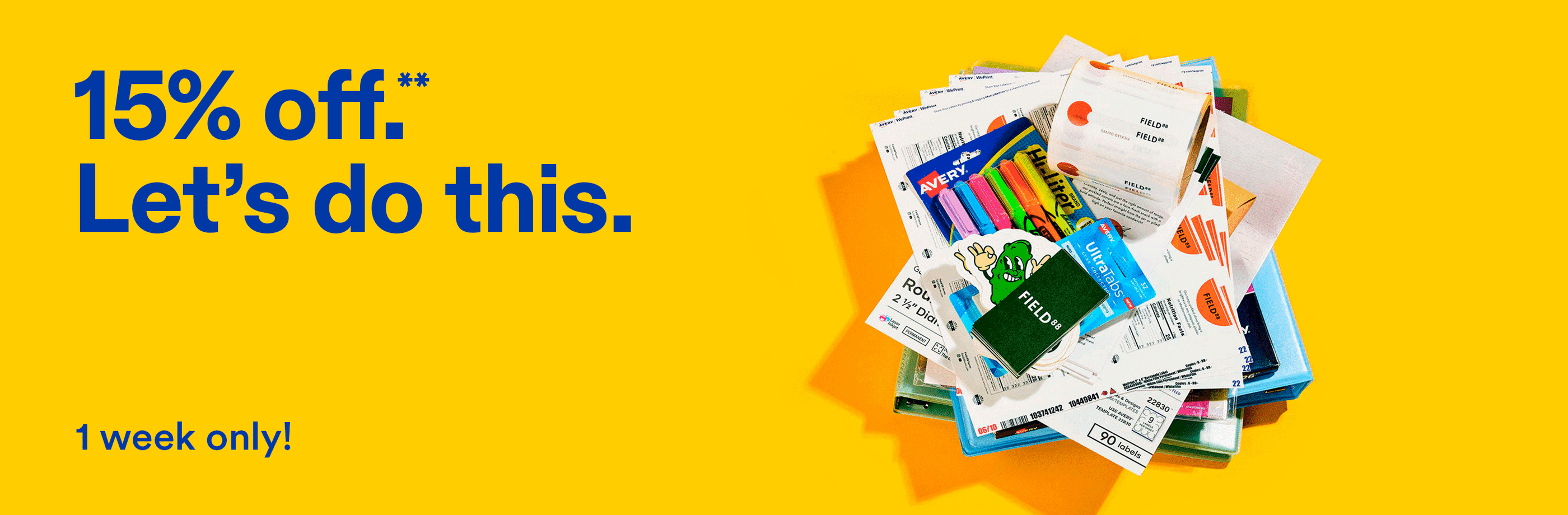 Get 15% off Labels, Stickers & Select In-Store Pack Products Sale** | Avery Products