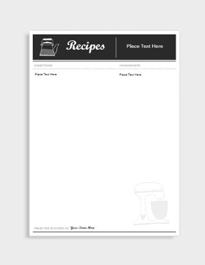 recipe avery card chalkboard