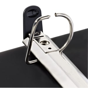 Heavy-duty binders with slant rings hold more pages compared to the same size round rings.