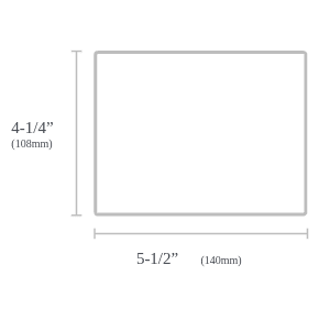 4-1/4inch x 5-1/2inch (HxW) - Note Card