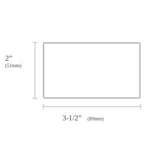2 inch x 3-1/2 inch (HxW) - Rectangle Business Cards
