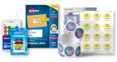 Avery Self-Adhesive Plastic Reinforcement Labels in Dispenser, 1/4  Diameter, Glossy Clear, 200/Pack