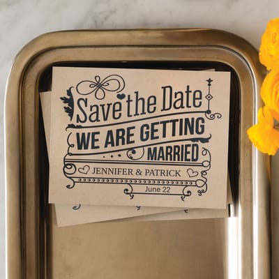Save the date cards tray