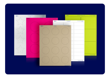 Blank labels in different materials