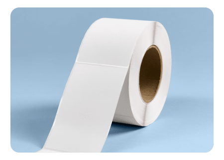 Matte paper printable roll labels.