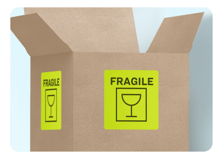 Order blank moving labels for boxes