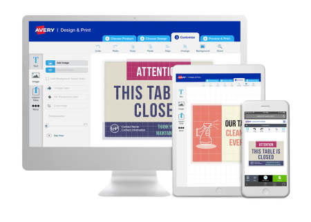 Easily personalize your adhesive signs with free Avery templates