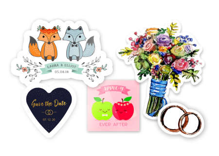 Order custom wedding stickers Avery WePrint