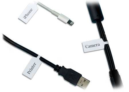Order the best printable wire labels, cord labels and cable labels online