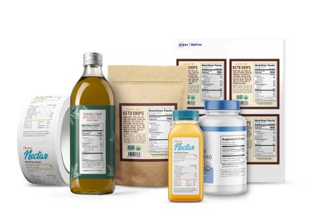 Order nutrition labels online