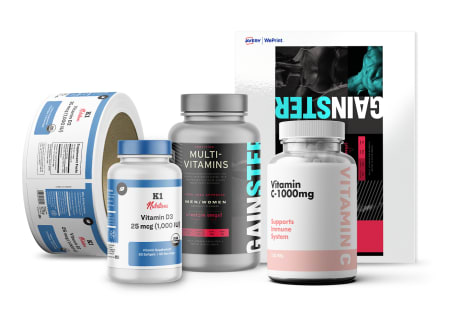 Order custom vitamin labels online