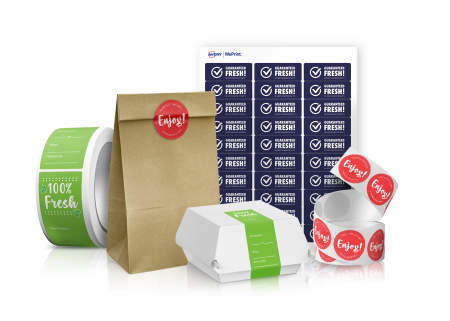 Order custom food service labels