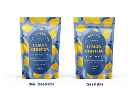 Custom stand-up pouches with option of having a resealable zipper