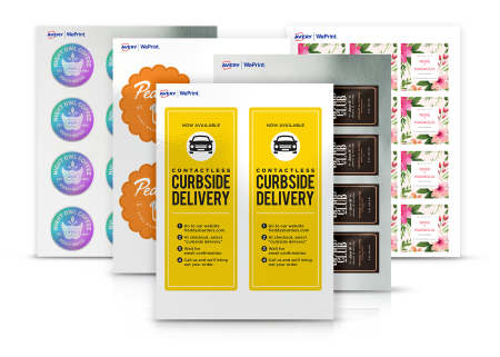 Order custom sheet labels from Avery WePrint professional printing service