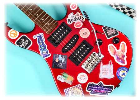 Order your guitar stickers online