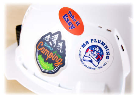 Order hardhat stickers online from Avery