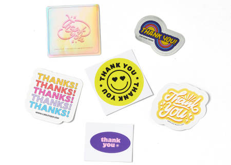 Order your thank you sticker online