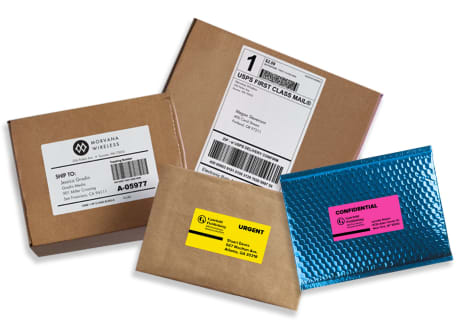 Order printable or custom printed shipping labels from Avery