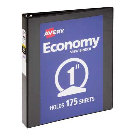 Avery 1 inch Economy Binder in Black