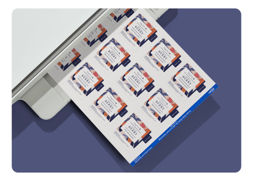 Printable labels from an inkjet or laser printer