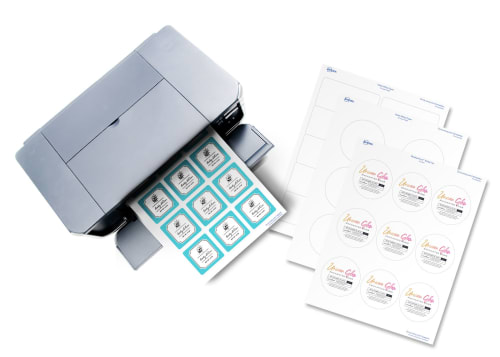 Print square labels using Avery blank printable label sheets