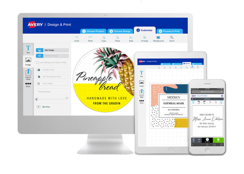 Customize your beverage and food labels online with free Avery templates