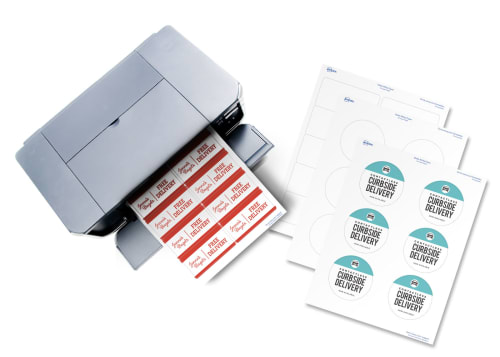 Print custom food and beverage labels and ingredient labels from an inkjet or laser printer