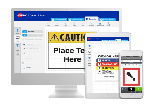 Customize GHS labels and safety labels online with free label templates