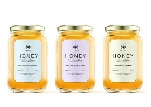 Order blank printable honey jar labels or custom printed honey labels online in minutes