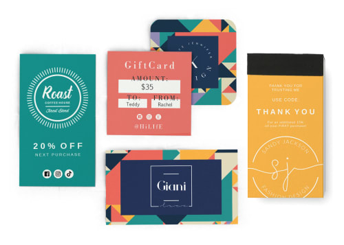 Order premium materials and finishes for your custom business cards