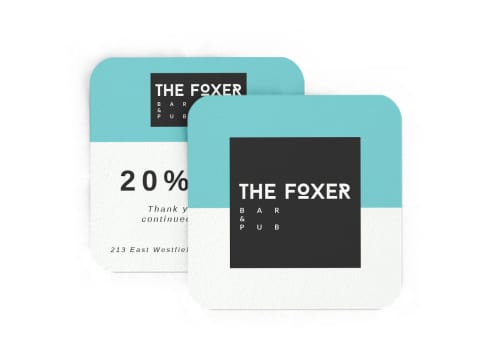 Order custom square business cards from Avery professional printing service