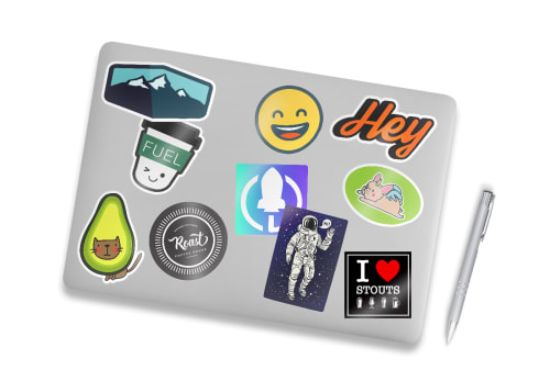 Shopping Stickers for Sale  Cute laptop stickers, Brand stickers